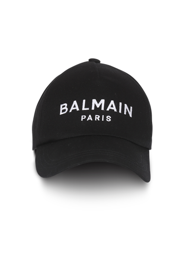 コットン キャップ ホワイトBalmain Parisロゴ