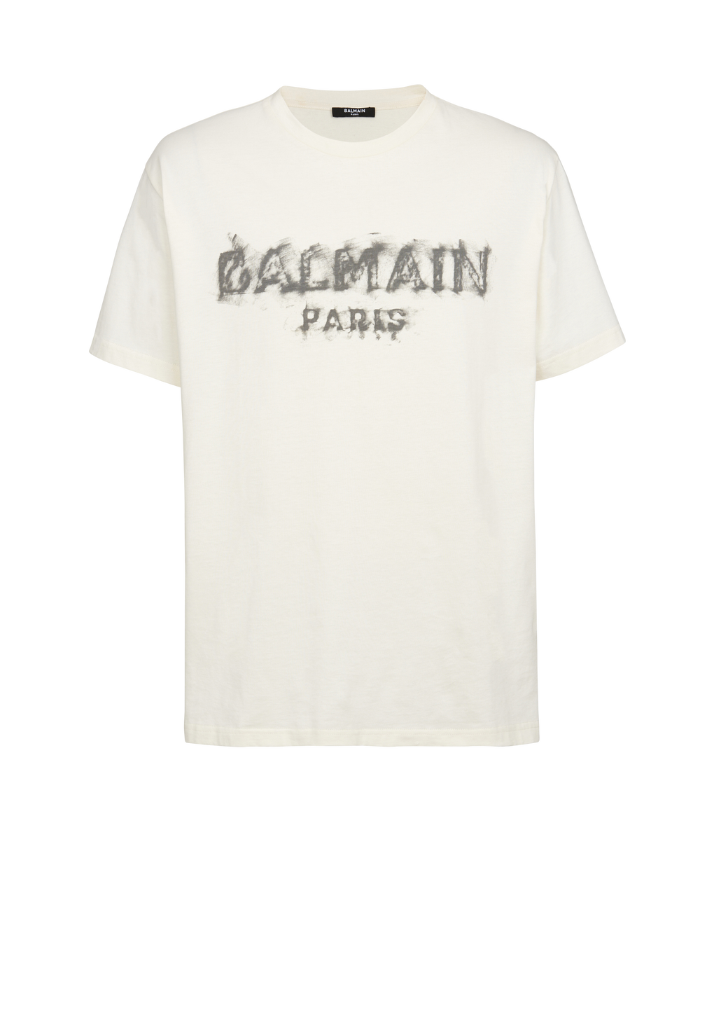 コットン Tシャツ Balmain Parisロゴプリント, ベージュ, hi-res