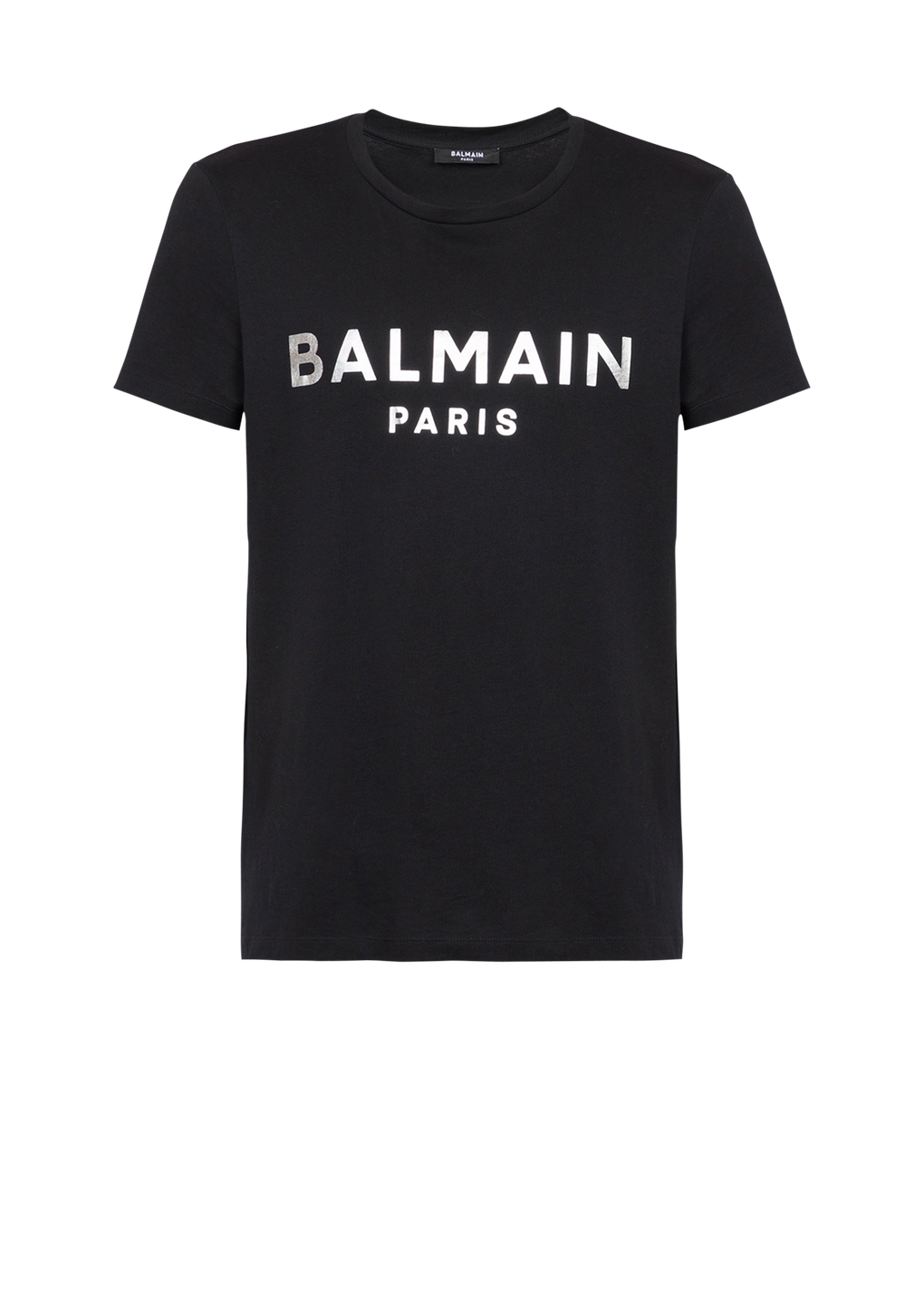 コットン Tシャツ Balmain Parisロゴプリント, 銀色, hi-res