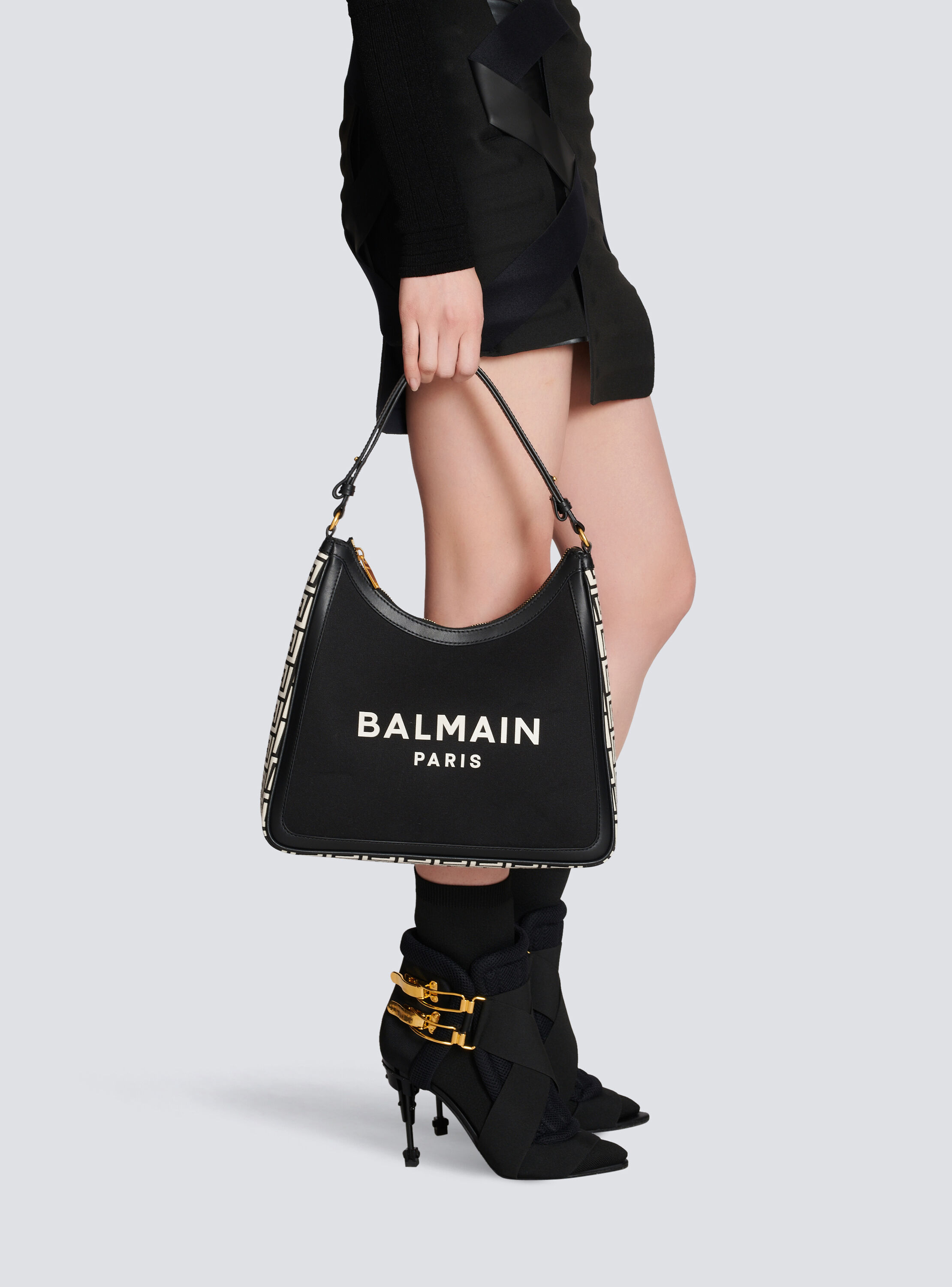 BALMAIN】☆B-Army スモール キャンバス トートバッグ☆ バッグ