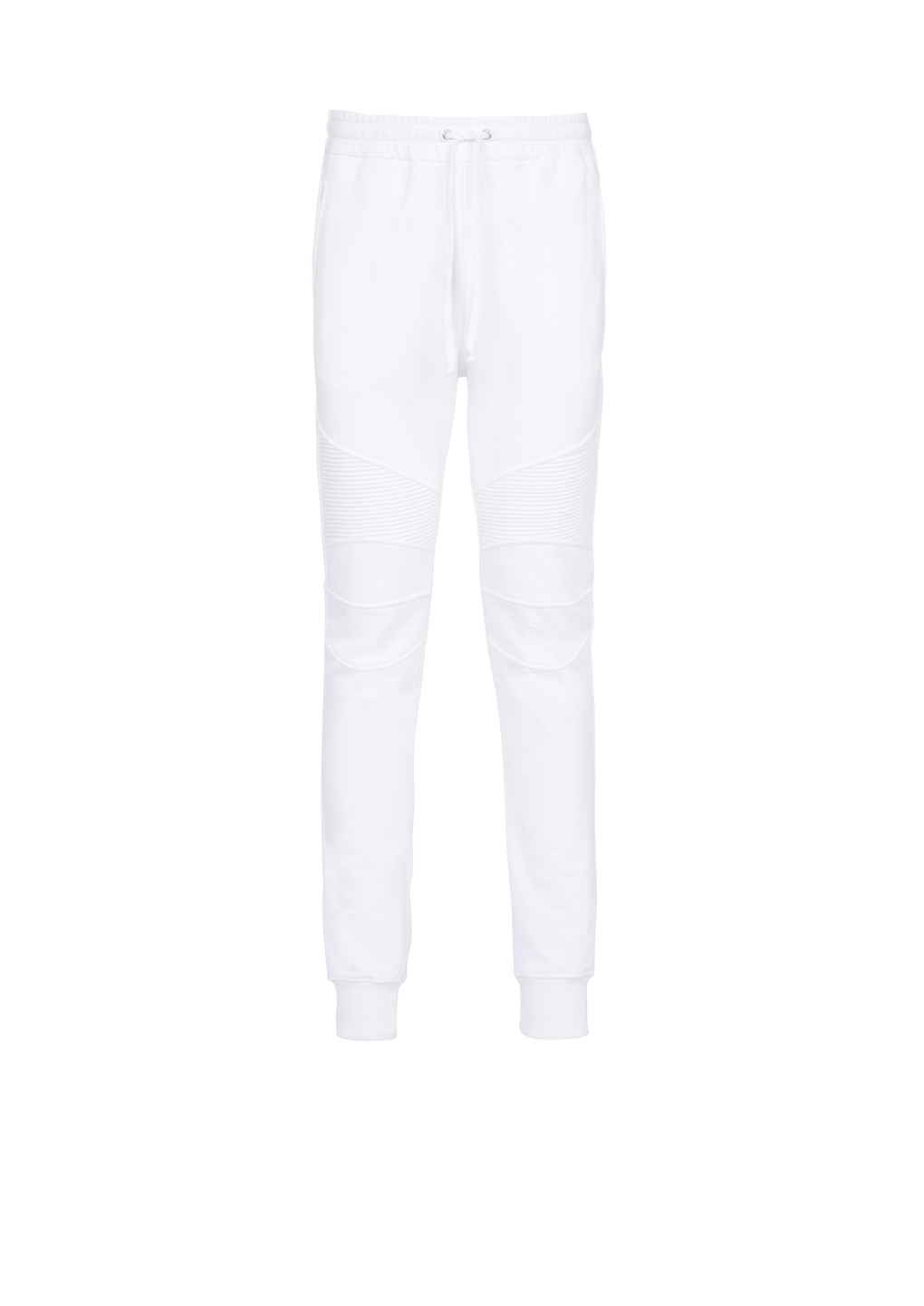 コットン スウェットパンツ Balmain Parisフロックロゴ, 白, hi-res