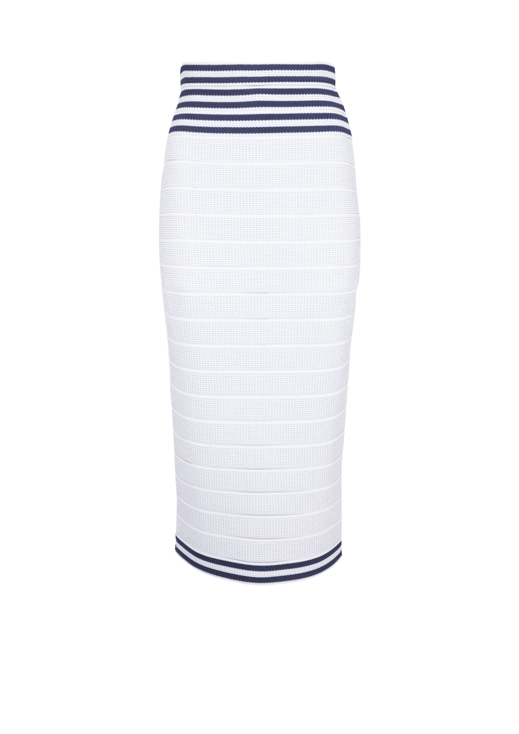 HIGH SUMMER CAPSULE - ミッドレングスのニットスカートです。, 白, hi-res