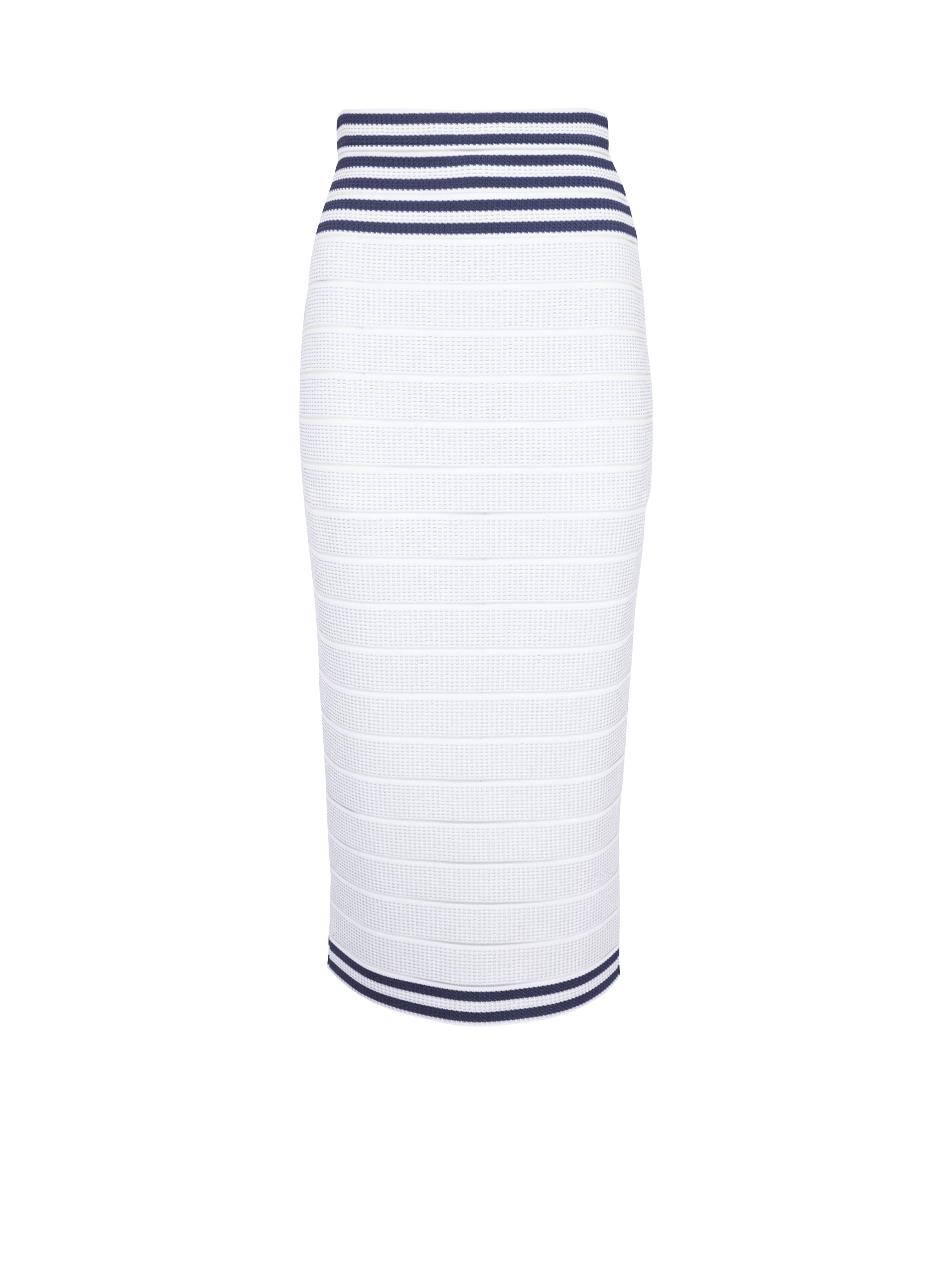 HIGH SUMMER CAPSULE - ミッドレングスのニットスカートです。, 白
