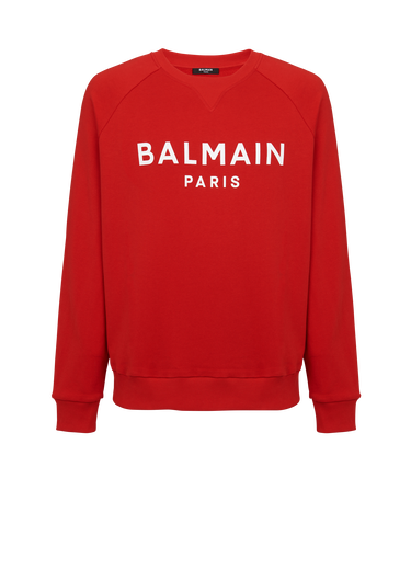 コットン スウェットシャツ Balmain Parisフロックロゴ