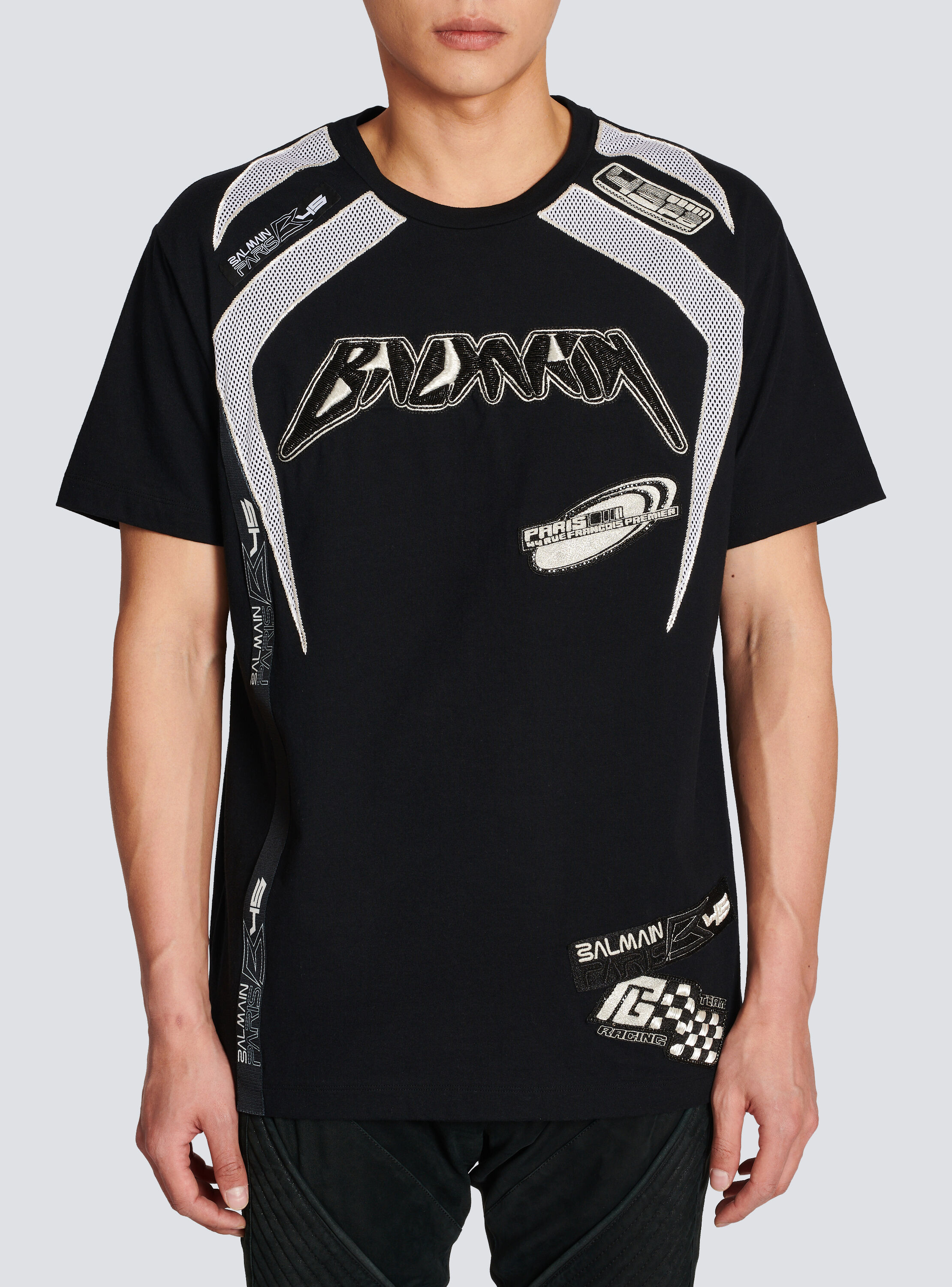 Cotton T-shirt with embroidered Balmain logo - Men | BALMAIN