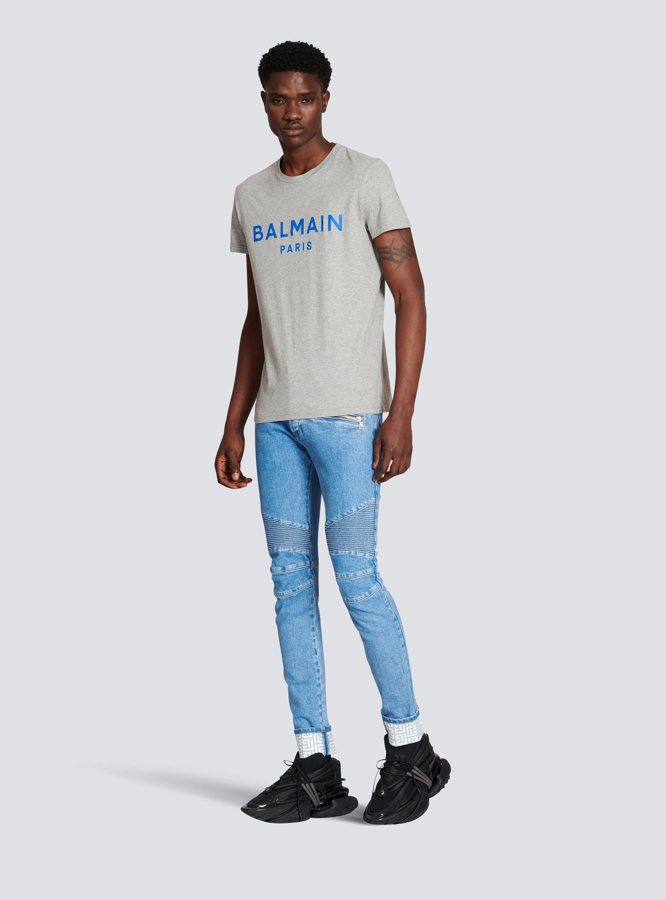 国内正規 20SS BALMAIN バルマン ロールアップ デニム-