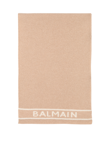ウール スカーフ ホワイトBalmain ロゴ