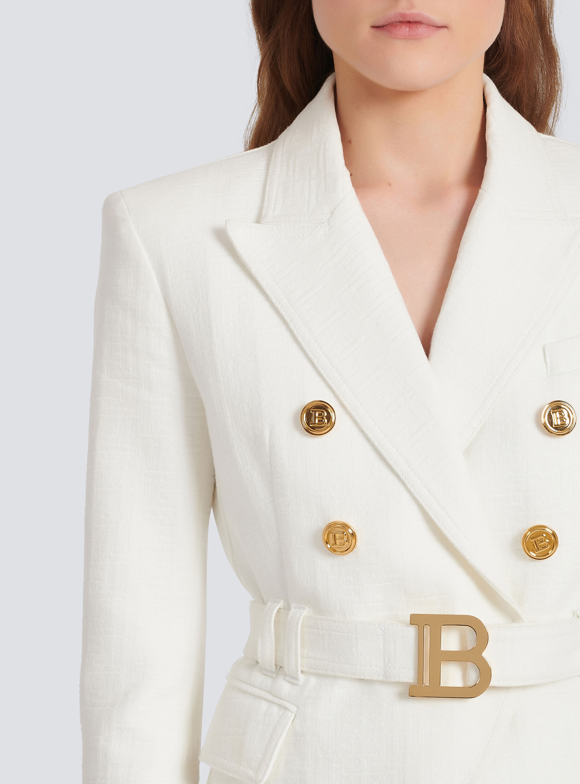 cotton blazer with Balmain buckle 